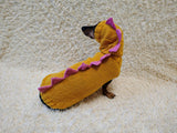 Dino-Themed Dog Sweater Set – Unique Handmade Pet Outfit
