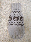 Alpaca wool clothes dog sweater with llama and sheep