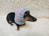 Mohair Wool Super Warm Dog Hat , Designer Pet Party Clothes outfit, Winter cloches knitted Dachshund Beanie