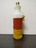 Candy Corn Wine Bottle Cover | Knit Autumn Fall Table Decor