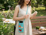 Knitted Smartphone Pouch with Fruit Patches • Aesthetic Crochet Phone Sock • Cute Handmade Gift for Her