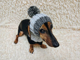 Dog hat pom-poms, warm winter clothes for pets, cap cloches ears dachshunds outfit apparel, pet lover gift
