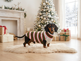 Christmas stripe white red green dog costume,sweater christmas aran winter warm for pets,dog festive christmas clothes