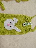 Knitted Bunny Phone Sleeve with Strap, Cute Rabbit Crossbody Phone Bag, Handmade Crochet Phone Sock, Kawaii Animal Phone Pouch