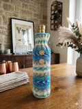 Handmade Knit Wine Bottle Cover | Cozy Fair Isle Sweater for 750ml Wine Bottle | Rustic Holiday Table Decor & Unique Wine Lover Gift