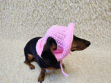 Panama dog an Easter bunny, summer hat for dachshund, sun protection with open ears