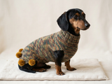 Wool dog jumper with pom poms