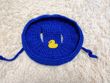 Duck dog hat Summer sun with holes for ears. Hand knitted sun cap dachshund. Stylish Pet Photo Props and Gift Dog Moms