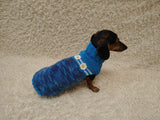 Dachshund Sweater with Flowers - Exclusive Warm Winter Clothes for Dogs