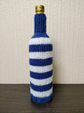 Handmade Knitted Wine Bottle Cover with Cable Stitch – Aesthetic Gift Decor