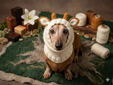 Christmas Deer Wool Dog Snood Hat