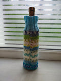 Handmade Knit Wine Bottle Cover | Cozy Fair Isle Sweater for 750ml Wine Bottle | Rustic Holiday Table Decor & Unique Wine Lover Gift