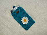 Crochet Daisy Phone Sock, Knitted Smartphone Sleeve with Flower Phone Pouch, Boho Cell Phone Case, Handmade Gift for Her