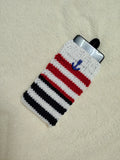 Nautical Striped Phone Sock | Handmade Knit Smartphone Sleeve -Handmade Marine Knit Phone Pouch - Mare Nostrum Collection