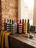 Handmade Knitted Wine Bottle Cover with Cable Stitch – Aesthetic Gift Decor