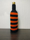 Halloween Wine Bottle Cozy | Knit Bat Owl Pumpkin Drink Decor