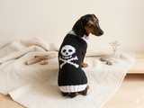 Halloween Pet Clothes Skull and Bones- Halloween Dog Sweater-Pirate sweater for dog skull with bones