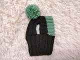 Cute Hand-Knitted Dachshund Snood and Pom-Pom Beanie Set - Cozy Dog Hat and Neck Warmer