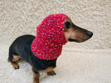 14 color Dog Hat Alpaca Tweed Striped, Knitted Set Warm Pet Clothes outfit apparel, Closed Ear Cap for Dachshunds beanie