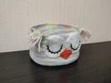 Crochet Owl Basket, Pastel Nursery Storage Organizer, Knitted Toy Bin, Cute Small Yarn Basket, Kids Room Decor, Easter Baby Shower Gift
