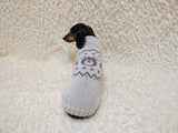 Alpaca wool clothes dog sweater with llama and sheep