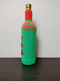 Knit Halloween Wine Bottle Cover | Pumpkin Kitchen Decor