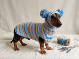 Lollipop suit for mini dachshund sweater and hat,suit set sweater and hat for dog,wiener sweater and hat, dog set sweater and hat set