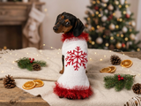 Christmas Pet Sweater with Snowflakes,Dachshund Dog Christmas Outfit Clothes