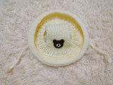 Teddy Bear Summer sun hat dogs with holes for ears. Hand knitted sun cap dachshund. Stylish Pet Photo Props and Gift Dog Moms