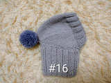 Angora Super Warm Dog Hat with Pom-Pom, Knitted Costume Pet Clothes Warm Cap Closed Ears for Dachshund beanie