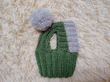 Cute Hand-Knitted Dachshund Snood and Pom-Pom Beanie Set - Cozy Dog Hat and Neck Warmer
