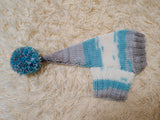 Knitted Dog Snood Hat with Pom Pom – Warm Winter Puppy Beanie & Dachshund Clothes