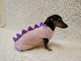 Cute Dinosaur Dog Jumper - Handmade Winter Apparel for Pets