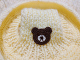 Teddy Bear Summer sun hat dogs with holes for ears. Hand knitted sun cap dachshund. Stylish Pet Photo Props and Gift Dog Moms