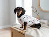 Sweater with flowers and butterflies for miniature dachshund or small dog