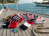 Nautical Striped Phone Sock | Handmade Knit Smartphone Sleeve -Handmade Marine Knit Phone Pouch - Mare Nostrum Collection