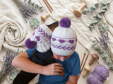 Mother and dog hat snood set, family hostess and dachshund hat snood set