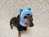Double Pom Pom Dog Hat — Warm Wool Blend Winter Accessory