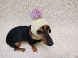 Hat winter pet wool with one pompom,clothes warm hat for dog