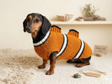 Fish costume for dog sweater, sweater fish for dogs, clothes for dogs marine style, dog jumper fish, fish costume for dachshund