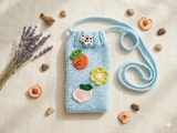 Handmade Knit Phone Purse • Y2K Aesthetic Phone Cover • Small Crossbody Pouch for Cellphone