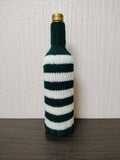 Handmade Knitted Wine Bottle Cover with Cable Stitch – Aesthetic Gift Decor