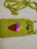 Ice Cream Knitted Phone Crossbody Bag | Cute Summer Smartphone Sleeve with Strap | Handmade Sweet Dessert Tech Pouch | Fun Birthday Gift for Her