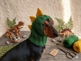Dino dog hat,dino dog cloches hat snood