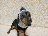 Dog hat pom-poms, warm winter clothes for pets, cap cloches ears dachshunds outfit apparel, pet lover gift