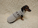 Alpaca wool clothes dog sweater with llama and sheep