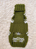 Knitted Dog Sweater & Snood – Cute Paw Print Design