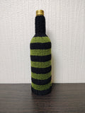 Handmade Knitted Wine Bottle Cover with Cable Stitch – Aesthetic Gift Decor
