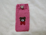 Bear Phone Sleeve, Universal Crochet Cell Phone Pouch 6.7x3.5", Cute Teddy Bear Phone Case, Soft Yarn Sock for iPhone Samsung, Cozy Gift