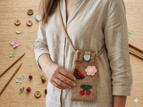 Handmade Knit Phone Purse • Y2K Aesthetic Phone Cover • Small Crossbody Pouch for Cellphone